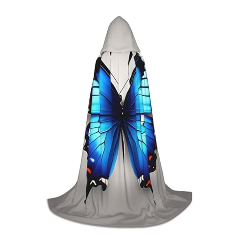 ZhanMg Blauer Schmetterling Kapuzenumhang - Ideal für Cosplay, Halloween, Ostern - Bequemer Umhang Robe für Bühnenkostüme ZhanMg Blauer Schmetterling Kapuzenumhang - Ideal für Cosplay, Halloween, Ostern - Bequemer Umhang Robe für Bühnenkostüme von ZhanMg