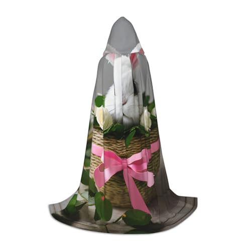 ZhanMg Bunny Rosette Kapuzenumhang - Ideal für Cosplay, Halloween, Ostern - Bequemer Umhang Robe für Bühnenkostüme ZhanMg Bunny Rosette Kapuzenumhang - Ideal für Cosplay, Halloween, Ostern - Bequemer Umhang Robe für Bühnenkostüme von ZhanMg