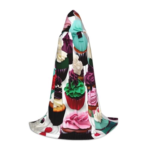 ZhanMg Delicious Cupcakes Kapuzenumhang - Ideal für Cosplay, Halloween, Ostern - Bequemer Umhang Robe für Bühnenkostüme ZhanMg Delicious Cupcakes Kapuzenumhang - Ideal für Cosplay, Halloween, Ostern - Bequemer Umhang Robe für Bühnenkostüme von ZhanMg