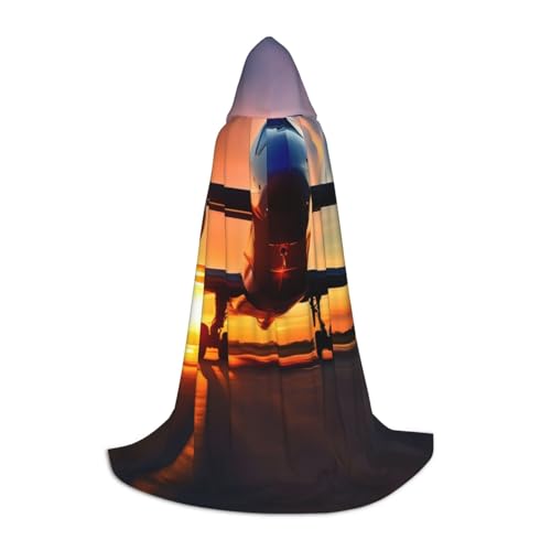 ZhanMg Flugzeug Sonnenuntergang Himmel Kapuzenumhang - Rollenspiel Kostüm Cosplay - Vielseitiges Weihnachten Halloween Ostern Party Umhang Robe ZhanMg Flugzeug Sonnenuntergang Himmel Kapuzenumhang - Rollenspiel Kostüm Cosplay - Vielseitiges Weihnachten Halloween Ostern Party Umhang Robe von ZhanMg