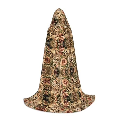 ZhanMg Gestreifter Leoparden-Kapuzenumhang – ideal für Cosplay, Halloween, Ostern – bequemer Umhang Robe für Bühnenkostüme ZhanMg Gestreifter Leoparden-Kapuzenumhang – ideal für Cosplay, Halloween, Ostern – bequemer Umhang Robe für Bühnenkostüme von ZhanMg