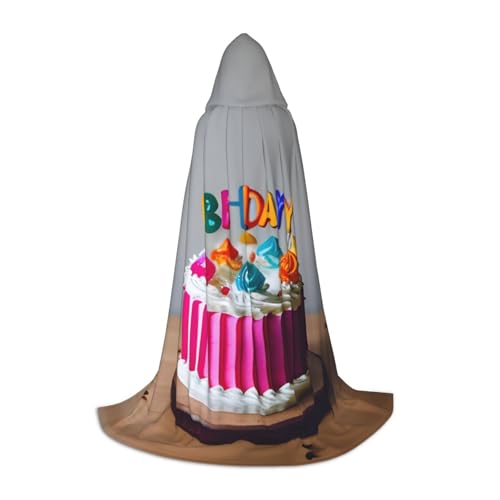 ZhanMg Happy Birthday Cake Kapuzenumhang - Ideal für Cosplay, Halloween, Ostern - Bequemer Umhang Robe für Bühnenkostüme ZhanMg Happy Birthday Cake Kapuzenumhang - Ideal für Cosplay, Halloween, Ostern - Bequemer Umhang Robe für Bühnenkostüme von ZhanMg