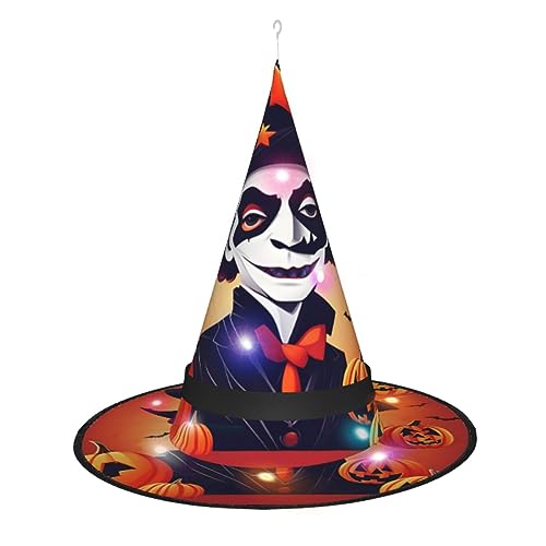 ZhanMg Happy Halloween Spitzer Hexenhut - Damen Halloween Kostüm Zubehör Party Maskerade Cosplay Kleid von ZhanMg