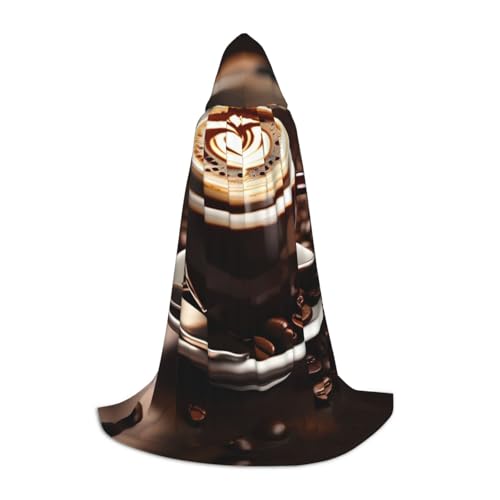 ZhanMg Hot Coffee with Coffee Bean Hooded Cloak - Ideal for Cosplay, Halloween, Easter - Comfortable Cape Robe for Stage Costumes ZhanMg Hot Coffee with Coffee Bean Hooded Cloak - Ideal for Cosplay, Halloween, Easter - Comfortable Cape Robe for Stage Costumes von ZhanMg