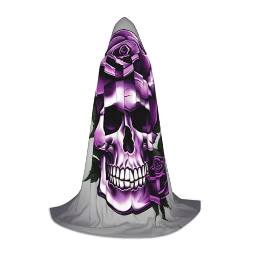 ZhanMg Lila Rose Schädel Kapuzenumhang - Rollenspiel Kostüm Cosplay - Vielseitig Weihnachten Halloween Ostern Party Umhang Robe ZhanMg Lila Rose Schädel Kapuzenumhang - Rollenspiel Kostüm Cosplay - Vielseitig Weihnachten Halloween Ostern Party Umhang Robe von ZhanMg