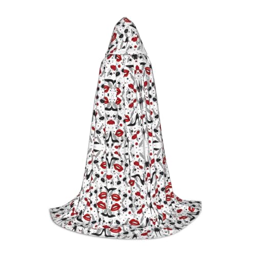 ZhanMg Lips High Heels Kapuzenumhang - Rollenspiel Kostüm Cosplay - Vielseitig Weihnachten Halloween Ostern Party Umhang Robe ZhanMg Lips High Heels Kapuzenumhang - Rollenspiel Kostüm Cosplay - Vielseitig Weihnachten Halloween Ostern Party Umhang Robe von ZhanMg