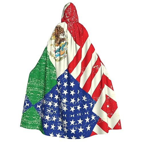 ZhanMg Mexikanische amerikanische Flagge Kapuzenumhang für Erwachsene - Cosplay Weihnachten Umhang Robe für Halloween, Ostern, Karneval, Partys, Maskerade ZhanMg Mexikanische amerikanische Flagge Kapuzenumhang für Erwachsene - Cosplay Weihnachten Umhang Robe für Halloween, Ostern, Karneval, Partys, Maskerade von ZhanMg