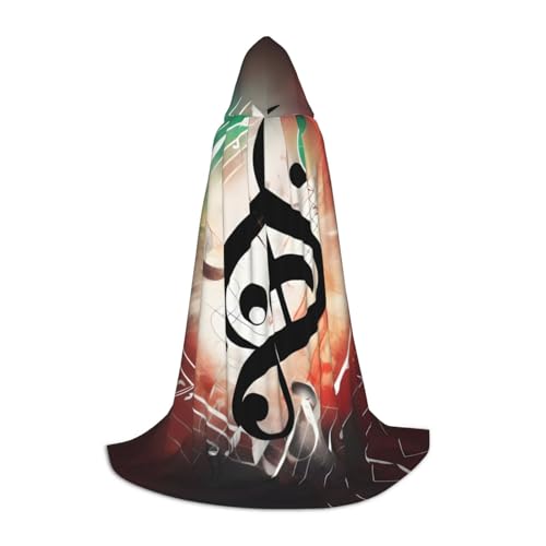 ZhanMg Musiknoten Kapuzenumhang - Ideal für Cosplay, Halloween, Ostern - Bequemer Umhang Robe für Bühnenkostüme ZhanMg Musiknoten Kapuzenumhang - Ideal für Cosplay, Halloween, Ostern - Bequemer Umhang Robe für Bühnenkostüme von ZhanMg