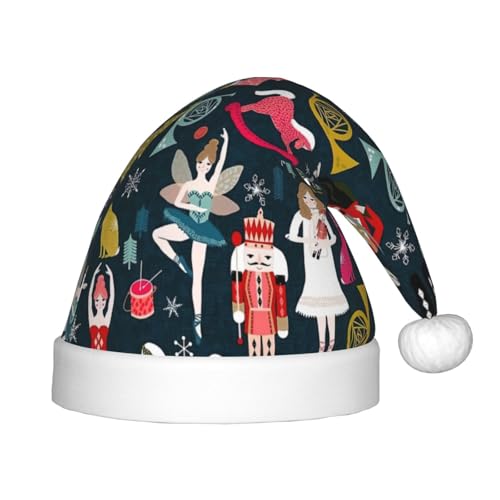 ZhanMg Nussknacker-Ballett-Weihnachtsmütze für Damen, Weihnachtsmann-Weihnachtsmütze, ideal für Halloween, Festival, jährliche Rituale von ZhanMg