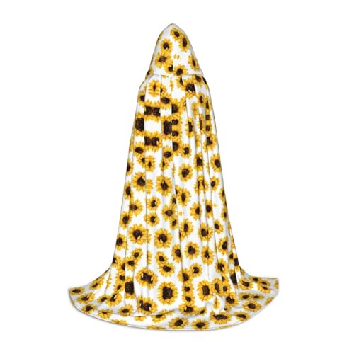 ZhanMg Sonnenblumen-Umhang mit Kapuze, ideal für Cosplay, Halloween, Ostern, bequemer Umhang für Bühnenkostüme ZhanMg Sonnenblumen-Umhang mit Kapuze, ideal für Cosplay, Halloween, Ostern, bequemer Umhang für Bühnenkostüme von ZhanMg