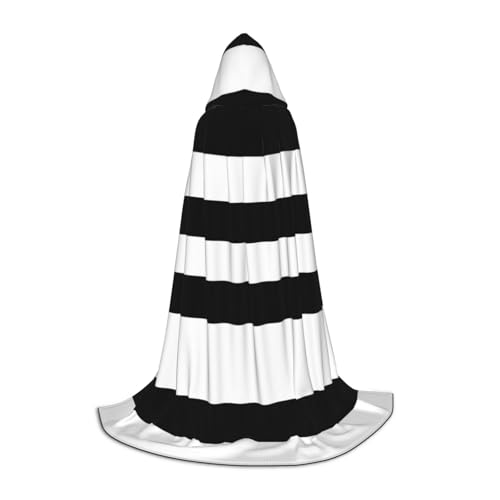 ZhanMg Streifen Schwarz Weiß Kapuzenumhang - Rollenspiel Kostüm Cosplay - Vielseitig Weihnachten Halloween Ostern Party Umhang Robe ZhanMg Streifen Schwarz Weiß Kapuzenumhang - Rollenspiel Kostüm Cosplay - Vielseitig Weihnachten Halloween Ostern Party Umhang Robe von ZhanMg