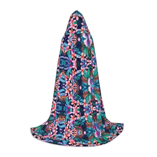 ZhanMg Tropische Blumen Kapuzenumhang - Ideal für Cosplay, Halloween, Ostern - Bequemer Umhang Robe für Bühnenkostüme ZhanMg Tropische Blumen Kapuzenumhang - Ideal für Cosplay, Halloween, Ostern - Bequemer Umhang Robe für Bühnenkostüme von ZhanMg