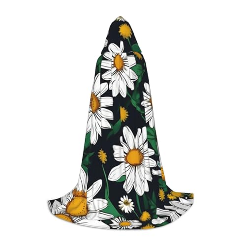 ZhanMg Umhang mit Kapuze und Blumen und Gänseblümchen, ideal für Cosplay, Halloween, Ostern, bequemer Umhang für Bühnenkostüme ZhanMg Umhang mit Kapuze und Blumen und Gänseblümchen, ideal für Cosplay, Halloween, Ostern, bequemer Umhang für Bühnenkostüme von ZhanMg