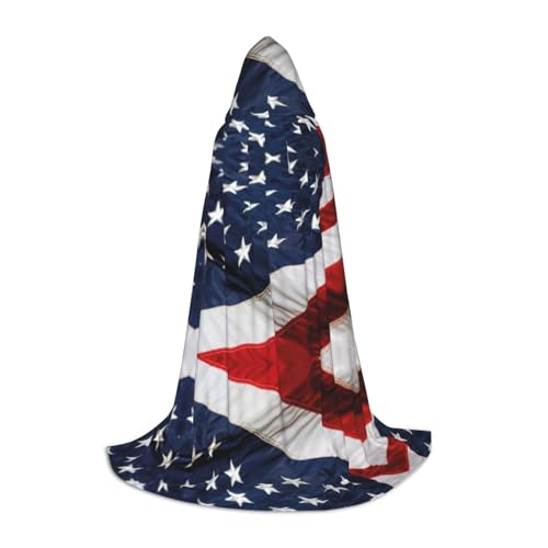 ZhanMg Umhang mit amerikanischer Flagge, ideal für Cosplay, Halloween, Ostern, bequemer Umhang für Bühnenkostüme ZhanMg Umhang mit amerikanischer Flagge, ideal für Cosplay, Halloween, Ostern, bequemer Umhang für Bühnenkostüme von ZhanMg