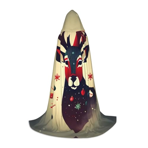 ZhanMg Weihnachtsumhang mit Hirschbild, ideal für Cosplay, Halloween, Ostern, bequemer Umhang für Bühnenkostüme ZhanMg Weihnachtsumhang mit Hirschbild, ideal für Cosplay, Halloween, Ostern, bequemer Umhang für Bühnenkostüme von ZhanMg