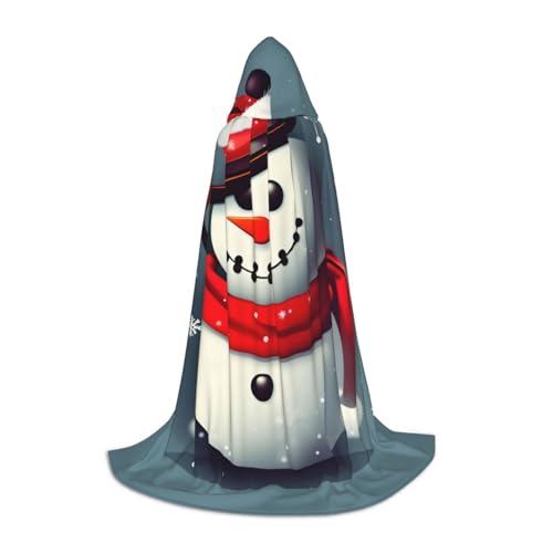 ZhanMg Weihnachtsumhang mit Schneemann-Muster, ideal für Cosplay, Halloween, Ostern, bequemer Umhang für Bühnenkostüme ZhanMg Weihnachtsumhang mit Schneemann-Muster, ideal für Cosplay, Halloween, Ostern, bequemer Umhang für Bühnenkostüme von ZhanMg