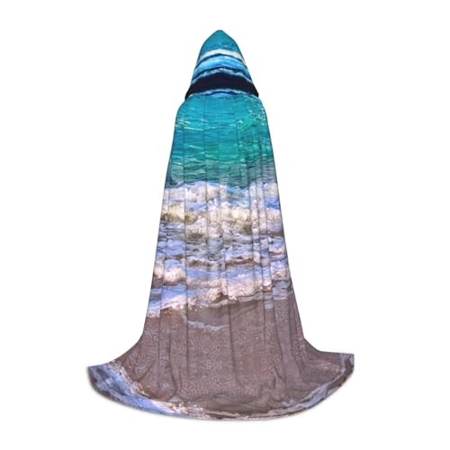 ZhanMg Weißer Strand Tropisches Meer Kapuzenumhang - Ideal für Cosplay, Halloween, Ostern - Bequemer Umhang Robe für Bühnenkostüme ZhanMg Weißer Strand Tropisches Meer Kapuzenumhang - Ideal für Cosplay, Halloween, Ostern - Bequemer Umhang Robe für Bühnenkostüme von ZhanMg