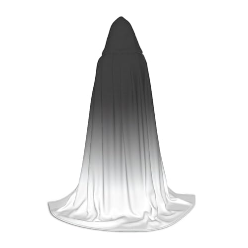 ZhanMg Weißer bis schwarzer Kapuzenumhang – ideal für Cosplay, Halloween, Ostern – bequemer Umhang Robe für Bühnenkostüme ZhanMg Weißer bis schwarzer Kapuzenumhang – ideal für Cosplay, Halloween, Ostern – bequemer Umhang Robe für Bühnenkostüme von ZhanMg