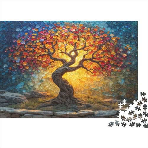 Lebensbaum Puzzlespiel 1000 Teile Jigsaw Puzzle 1000 Puzzle FüR Erwachsene Kinder Senioren Erwachsenen Puzzlespiel Puzzel 1000pcs (75x50cm) von Zhangmyxsh