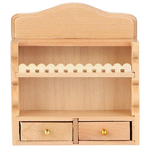 Puppenhaus-Küchenregal, Maßstab 1:12, Miniatur-Wandregal aus Holz, Puppenhaus-Basteldekorationszubehör Puppenhaus-Küchenregal, Maßstab 1:12, Miniatur-Wandregal aus Holz, Puppenhaus-Basteldekorationszubehör von Zhangpu