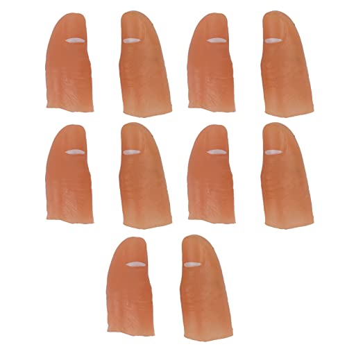 Zhangpu 5 Paar Fingerleuchte Daumen Batterieantrieb LED Light Einfache Operation Gefälschte Fingerlichter für Halloween (Rot) von Zhangpu
