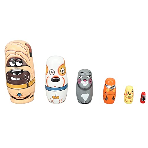 Zhangpu Dekorative Russische Nistpuppen aus Holz Hunde, 6 Stück, Spielzeug, Neuheit, Kinderspielset, Weihnachts- und Geburtstagsgeschenk Zhangpu Dekorative Russische Nistpuppen aus Holz Hunde, 6 Stück, Spielzeug, Neuheit, Kinderspielset, Weihnachts- und Geburtstagsgeschenk von Zhangpu