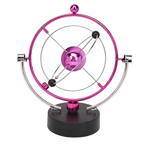 Zhangpu Desktop Balance Asteroiden Spielzeug Elektrische Perpetuale Bewegung Astronomie Rolling Art Asteroiden Desk Spielzeug für die Heimdekoration (Rosenrot) von Zhangpu