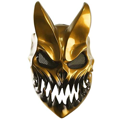 Zhangpu Halloween-Maske, Slaughter to Prevail-Maske, Halloween-Requisiten-Party-Maske, bewegliche Mundmaske, Cosplay-Vollgesichtsmaske Musik party von Zhangpu