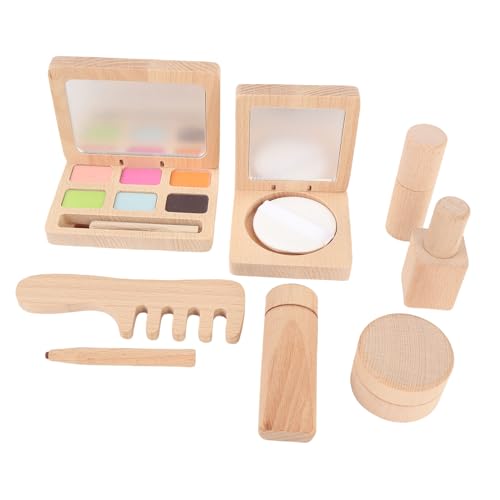 Zhangpu Make-up-Spielzeug-Set aus Holz, Kinder-Make-up-Kit Vorgeben, Rolle Spielen Schönheit Kosmetisches Spielzeug für Kinder Mädchen von Zhangpu