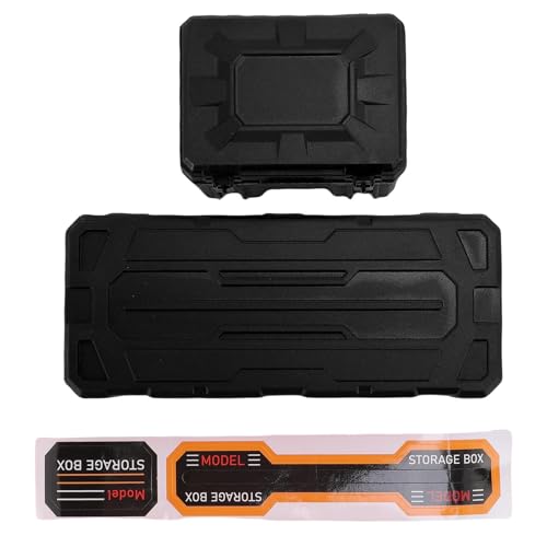Zhangpu RC -Autogepäckkoffer und Werkzeugkasten -Set, Hohe Simulation RC -Autor -Aufbewahrungsbox mit Aufkleber (Schwarz) von Zhangpu