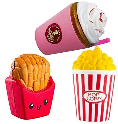ZhengYue 3 Stück Kawaii Squishy Spielzeug - Popcorn Frappuccino Fries Squeeze Stress Squishies Langsam Dekompression Creme Duftenden Geschenk für Kinder Erwachsene Mädchen Jungen ZhengYue 3 Stück Kawaii Squishy Spielzeug - Popcorn Frappuccino Fries Squeeze Stress Squishies Langsam Dekompression Creme Duftenden Geschenk für Kinder Erwachsene Mädchen Jungen von ZhengYue