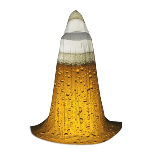 Zhengjia Bier-Tapetendruck, Halloween-Kapuzenumhang, Hexe, Cosplay-Zubehör, Erwachsenen-/Kinder-Kostüm, für Maskerade, Halloween, Familienfeier von Zhengjia