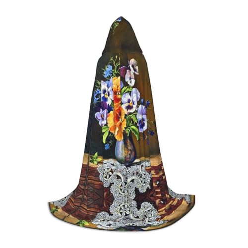 Zhengjia Blumen-Diamant-Malerei, Druck, Halloween, Kapuzenumhang, Hexe, Cosplay, Zubehör, Erwachsene/Kinder, Kostüm, für Maskerade, Halloween, Familienfeier von Zhengjia