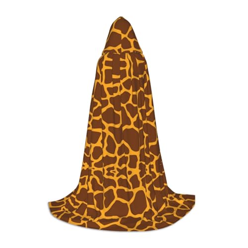 Zhengjia Giraffen-Druck, Halloween-Kapuzenumhang, Hexe, Cosplay-Zubehör, Erwachsene/Kinder, Faschingskostüm für Maskerade, Halloween, Familienfeier von Zhengjia