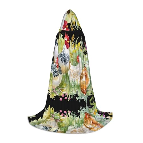 Zhengjia Hahn-Druck, Halloween-Kapuzenumhang, Hexe, Cosplay-Zubehör, Erwachsene/Kinder, Kostüm für Maskerade, Halloween, Familienfeier Zhengjia Hahn-Druck, Halloween-Kapuzenumhang, Hexe, Cosplay-Zubehör, Erwachsene/Kinder, Kostüm für Maskerade, Halloween, Familienfeier von Zhengjia