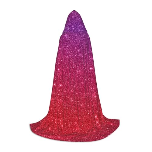 Zhengjia Halloween-Kapuzenumhang mit Farbverlauf, Pailletten, Glitzer-Druck, Hexe, Cosplay, Zubehör, Erwachsene/Kinder, Kostüm für Maskerade, Halloween, Familienfeier Zhengjia Halloween-Kapuzenumhang mit Farbverlauf, Pailletten, Glitzer-Druck, Hexe, Cosplay, Zubehör, Erwachsene/Kinder, Kostüm für Maskerade, Halloween, Familienfeier von Zhengjia