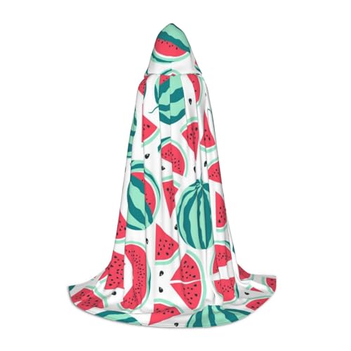 Zhengjia Halloween-Kapuzenumhang mit Früchten, Wassermelonen-Druck, Hexe, Cosplay-Zubehör, Erwachsene/Kinder, Kostüm für Maskerade, Halloween, Familienfeier von Zhengjia