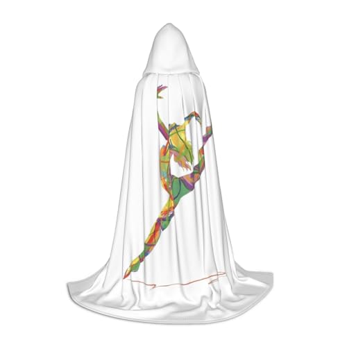Zhengjia Halloween-Kapuzenumhang mit Tänzermotiv, Hexe, Cosplay-Zubehör, Erwachsenen-/Kinder-Kostüm, für Maskerade, Halloween, Familienfeier von Zhengjia