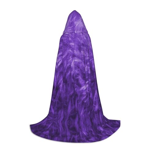 Zhengjia Halloween-Kapuzenumhang mit violettem Druck, Hexe, Cosplay-Zubehör, Erwachsene/Kinder, Kostüm für Maskerade, Halloween, Familienfeier von Zhengjia