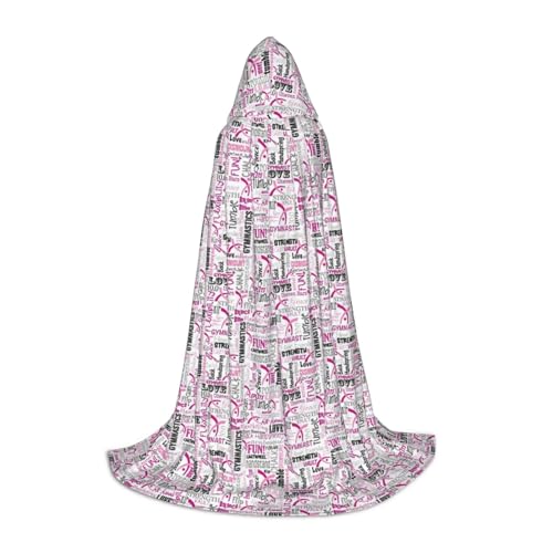 Zhengjia Halloween-Umhang mit Kapuze, Hexe, Cosplay-Zubehör, für Erwachsene/Kinder, für Maskerade, Halloween, Familienfeier, Rosa von Zhengjia