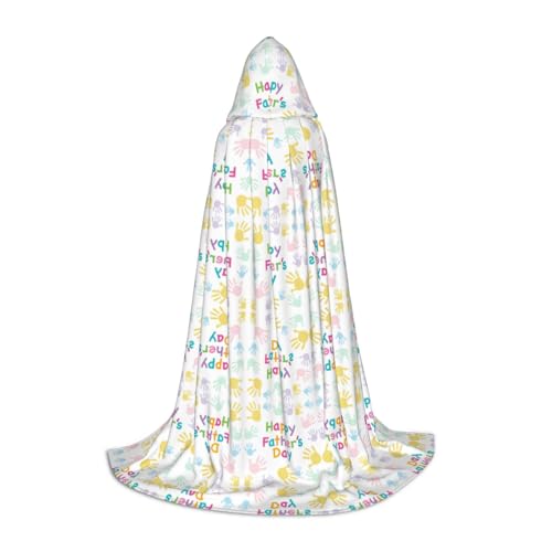 Zhengjia Hand- und Happy Fathers Day Print Halloween Kapuzenumhang Hexe Cosplay Zubehör Erwachsene/Kinder Verkleidung Kostüm für Maskerade, Halloween, Familienparty Zhengjia Hand- und Happy Fathers Day Print Halloween Kapuzenumhang Hexe Cosplay Zubehör Erwachsene/Kinder Verkleidung Kostüm für Maskerade, Halloween, Familienparty von Zhengjia