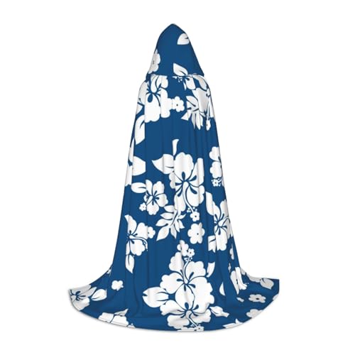 Zhengjia Hawaii-Blumendruck, Halloween-Kapuzenumhang, Hexe, Cosplay-Zubehör, Erwachsene/Kinder, Kostüm für Maskerade, Halloween, Familienfeier von Zhengjia