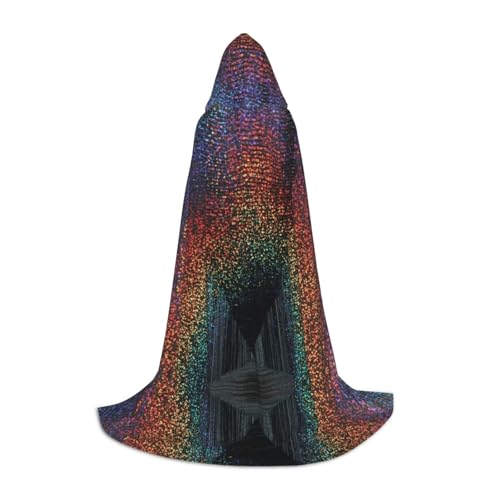 Zhengjia Holografischer Traum-Druck, Halloween-Kapuzenumhang, Hexe, Cosplay, Zubehör, Erwachsene/Kinder, Kostüm für Maskerade, Halloween, Familienfeier von Zhengjia