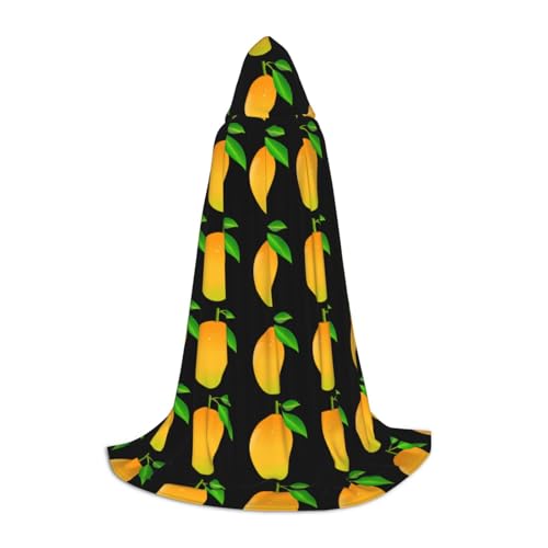 Zhengjia Mango-Druck Halloween Kapuzenumhang Hexe Cosplay Zubehör Erwachsene/Kinder Kostüm für Maskerade, Halloween, Familienfeier von Zhengjia
