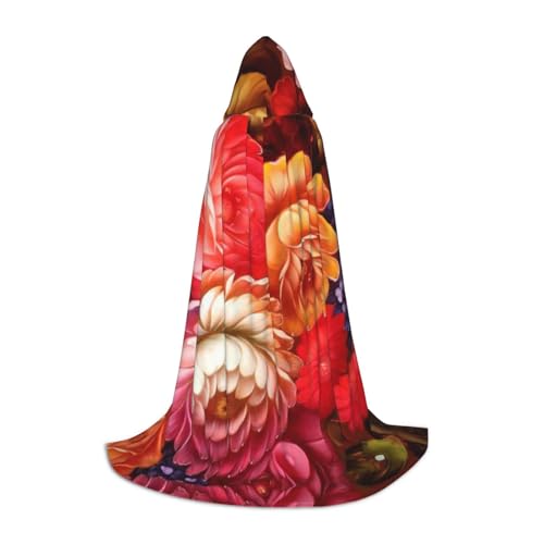Zhengjia Roter schöner Blumendruck Halloween Kapuzenumhang Hexe Cosplay Zubehör Erwachsene/Kinder Verkleidung Kostüm für Maskerade, Halloween, Familienparty Zhengjia Roter schöner Blumendruck Halloween Kapuzenumhang Hexe Cosplay Zubehör Erwachsene/Kinder Verkleidung Kostüm für Maskerade, Halloween, Familienparty von Zhengjia