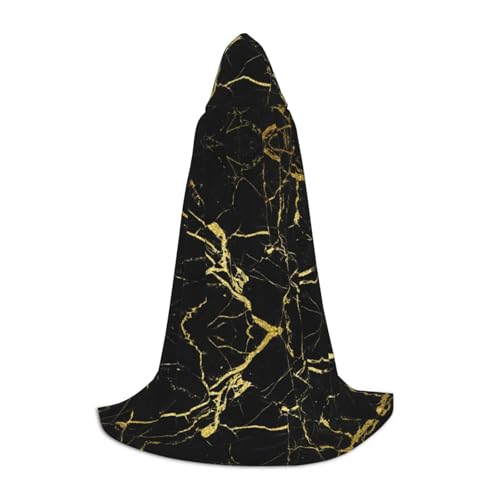 Zhengjia Schwarz-goldener Marmor-Druck, Halloween-Kapuzenumhang, Hexe, Cosplay-Zubehör, Erwachsene/Kinder, Kostüm für Maskerade, Halloween, Familienfeier Zhengjia Schwarz-goldener Marmor-Druck, Halloween-Kapuzenumhang, Hexe, Cosplay-Zubehör, Erwachsene/Kinder, Kostüm für Maskerade, Halloween, Familienfeier von Zhengjia
