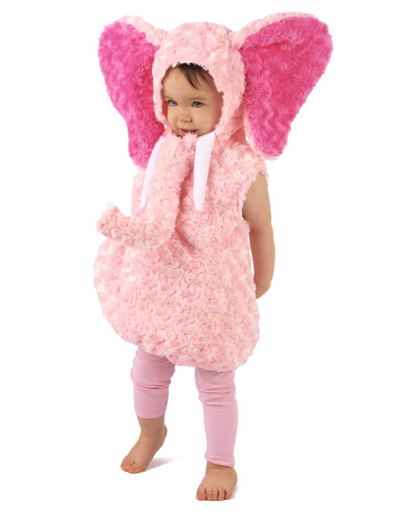 Kleiner Elefant Kleinkinder-Tierkostüm rosa-pink von KARNEVAL-MEGASTORE