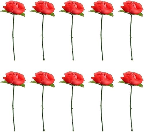 10 x rote faltbare Rose erscheinende Zaubertricks, Nahaufnahmen und Bühnenmagie, Erwachsenen-Neuheit Magie-Kits, Zubehör 10 x rote faltbare Rose erscheinende Zaubertricks, Nahaufnahmen und Bühnenmagie, Erwachsenen-Neuheit Magie-Kits, Zubehör von Zhhuoc