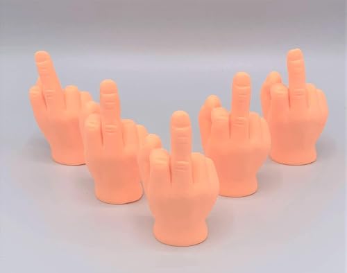 Kleine Hände für Finger – niedliche Mini-Handpuppe (Mittelfingerzeichen) Premium-Gummi, 10 Stück von Zhhuoc