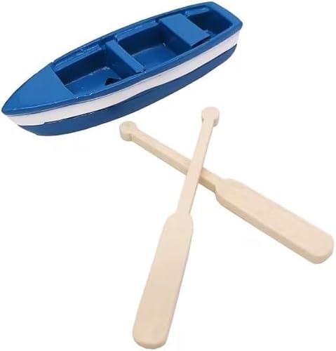 Mini Winziges Holzboot, Strandstil Miniatur Ornament Kits für DIY Feengarten Puppenhaus Dekoration, Miniatur Puppenhaus Boot mit Rudern Kanu Modell Mini Winziges Holzboot, Strandstil Miniatur Ornament Kits für DIY Feengarten Puppenhaus Dekoration, Miniatur Puppenhaus Boot mit Rudern Kanu Modell von Zhhuoc